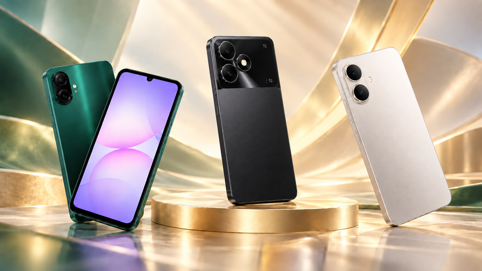 Samsung Galaxy A07, Realme Note 80, Tecno Spark Go 2