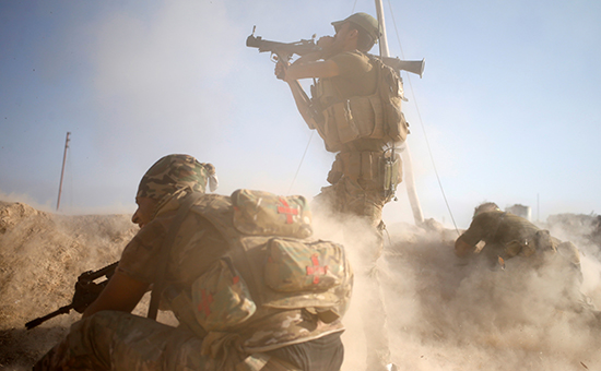 Бойцы иракского спецназа во&nbsp;время военной операции в&nbsp;Мосуле
