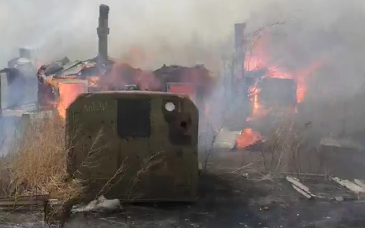 В Забайкальском крае загорелись десять домов