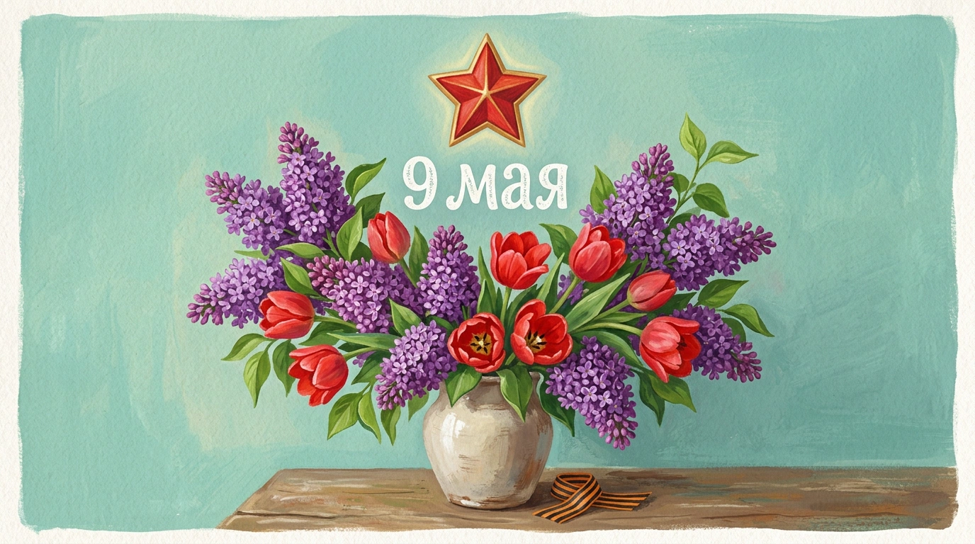 40 праздничных открыток к 9 Мая. Скачайте и отправьте