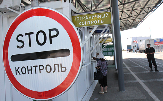 КПП на российско-украинской границе в Крыму