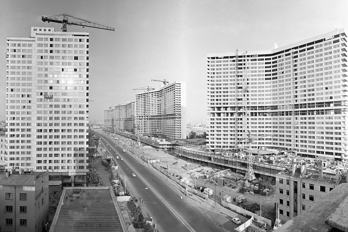 Строительство проспекта Калинина. 1967 год