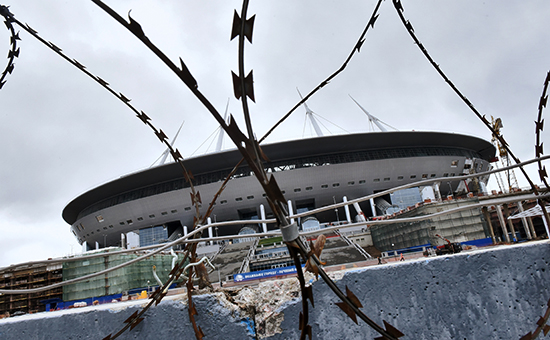 Строительство стадиона &laquo;Зенит-Арена&raquo;, июль 2016 года


