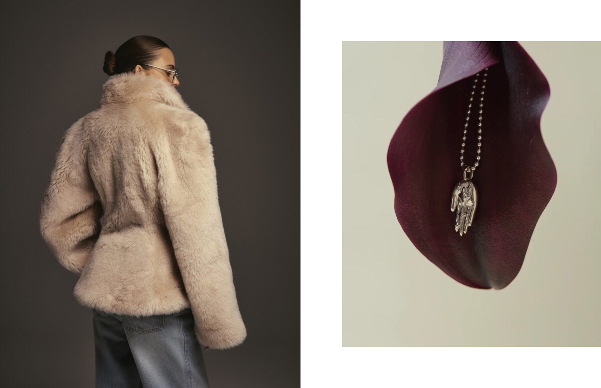 Шуба Manteau, Autentiments; подвес fragile matter, rassvet details