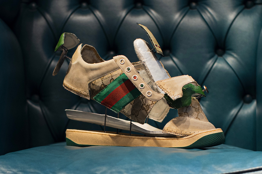 Кроссовки, созданные в приложении Gucci Sneaker Garage