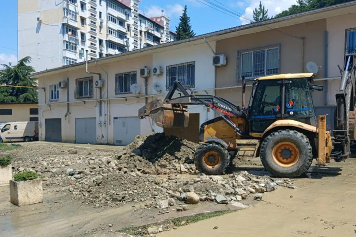 Работы по устранению последствий непогоды, Дагомыс