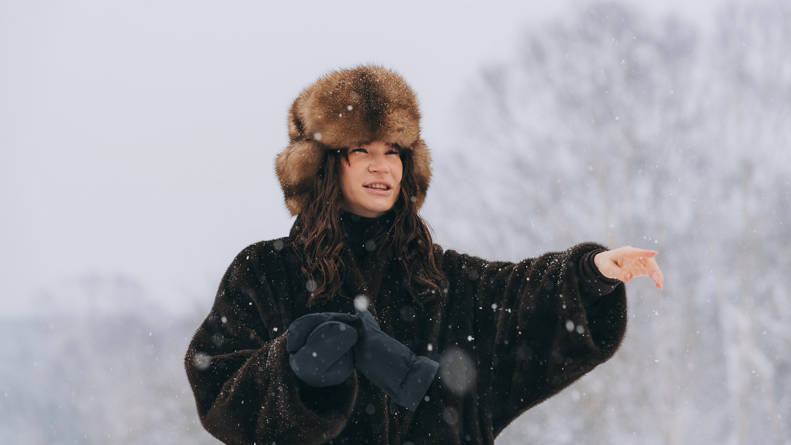 Ида Галич на съемках фильма «Снежная восьмерка»