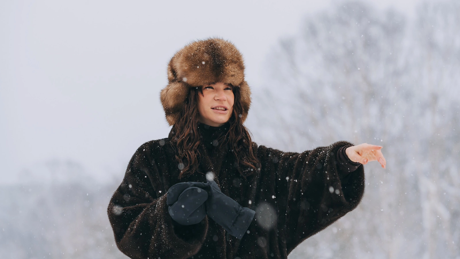 Ида Галич на съемках фильма «Снежная восьмерка»