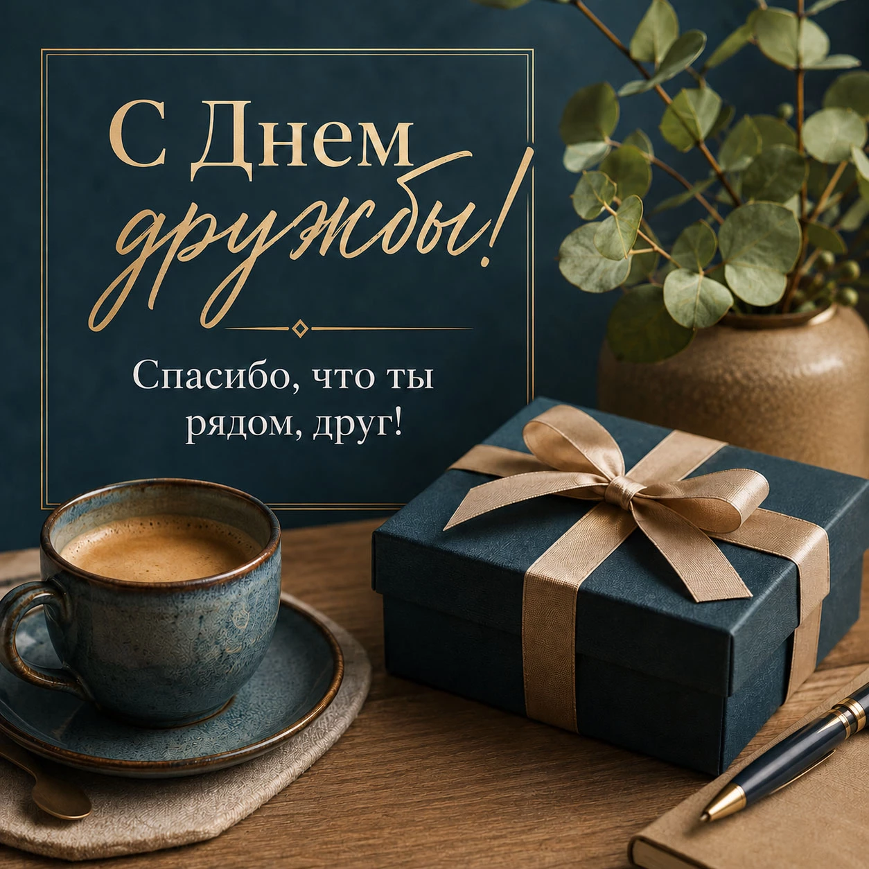 Стильная открытка другу ко Дню дружбы