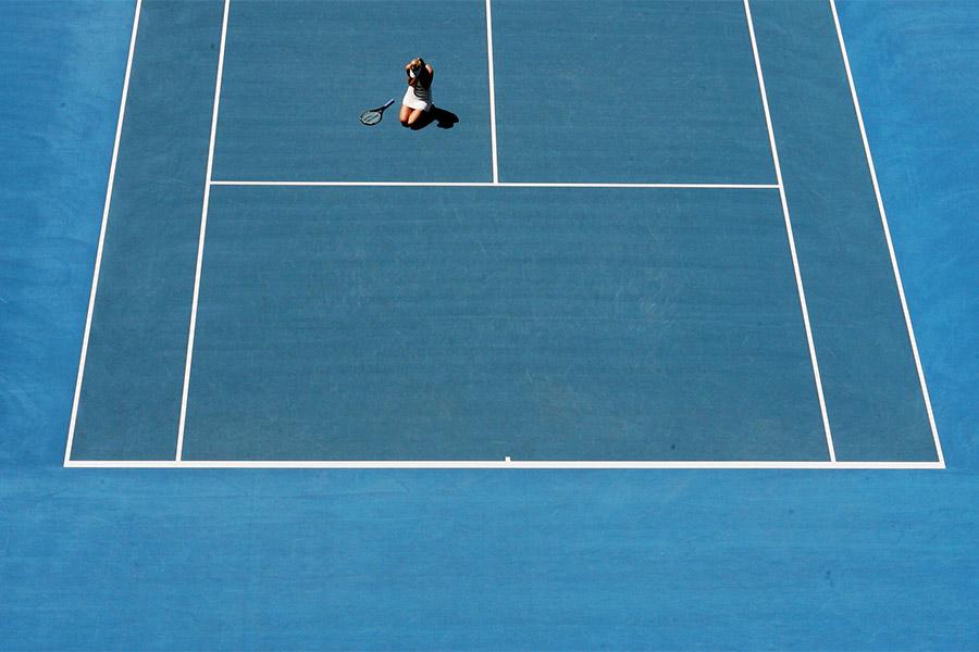 Мария Шарапова после победы на Australian Open.&nbsp;2008 год