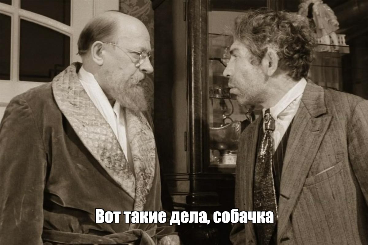 Мем-отсылка к повести Михаила Булгакова «Собачье сердце»