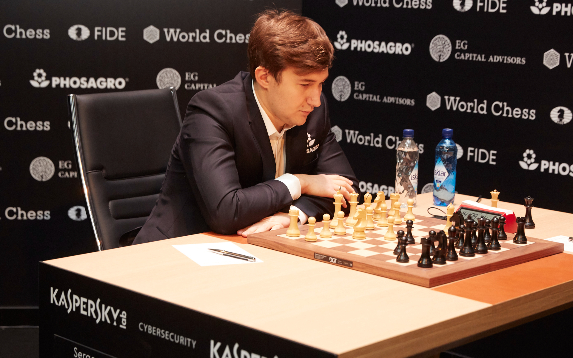 Фото: Сергей Карякин ( Sebastian Reuter/Getty Images for World Chess)