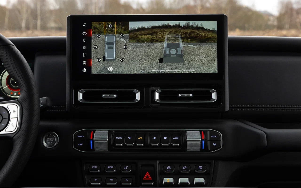 Управление картинкой с камер на BAW 212 логичное и понятное, доступно множество ракурсов