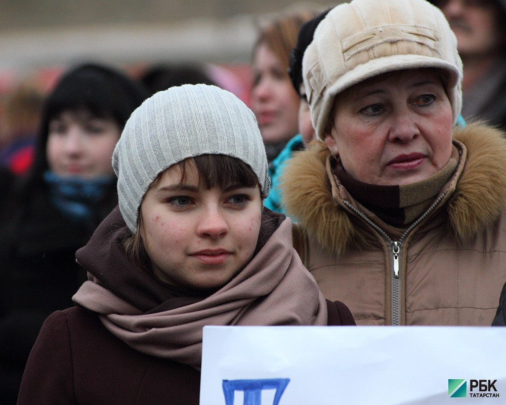 Митинг в поддержку присоединения Крыма.