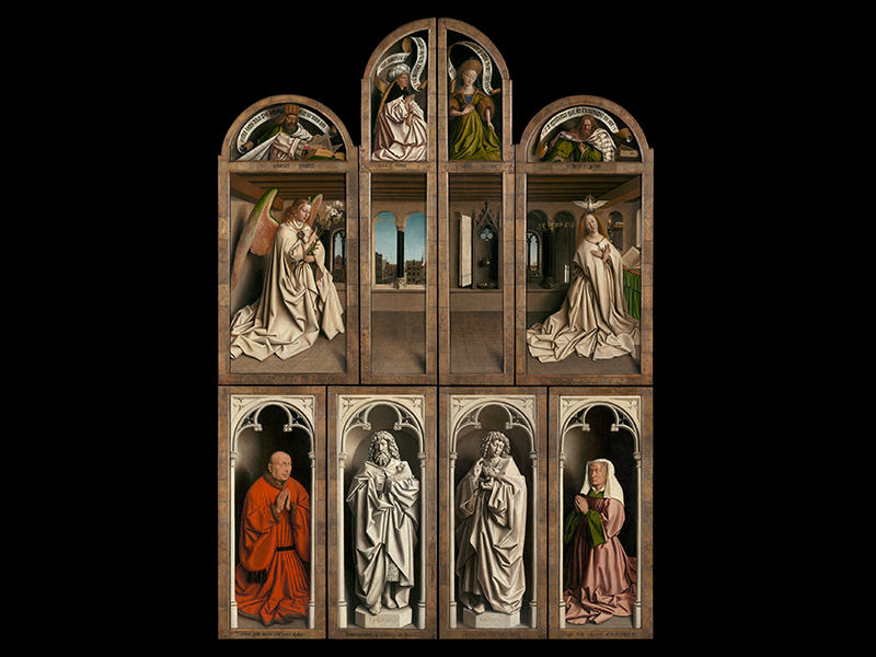 Ян и Хуберт ван Эйки, &laquo;Поклонение агнцу&raquo;, 1432. Собор Св. Бавона, Гент