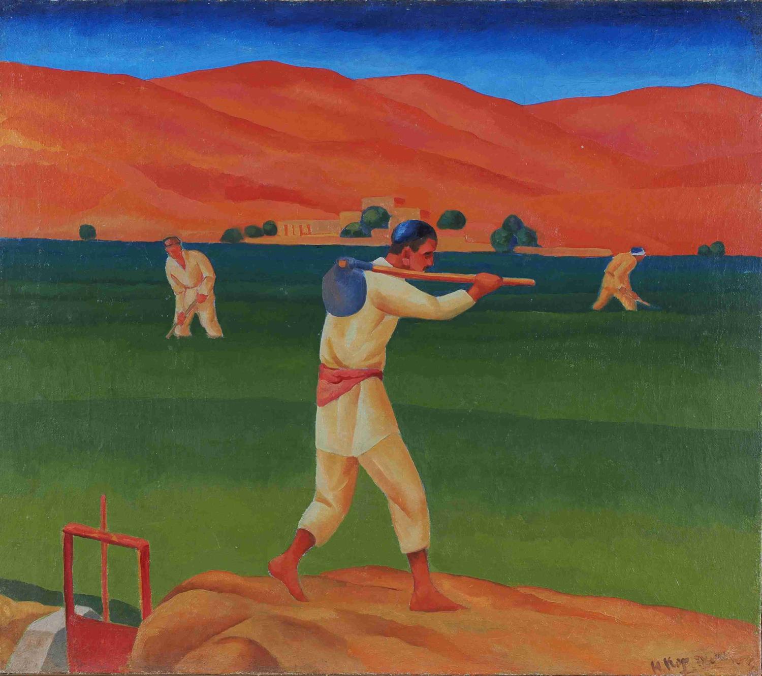 Николай Карахан. «Поливальщики», 1930. ГМИ Каракалпакстана им. И.В. Савицкого