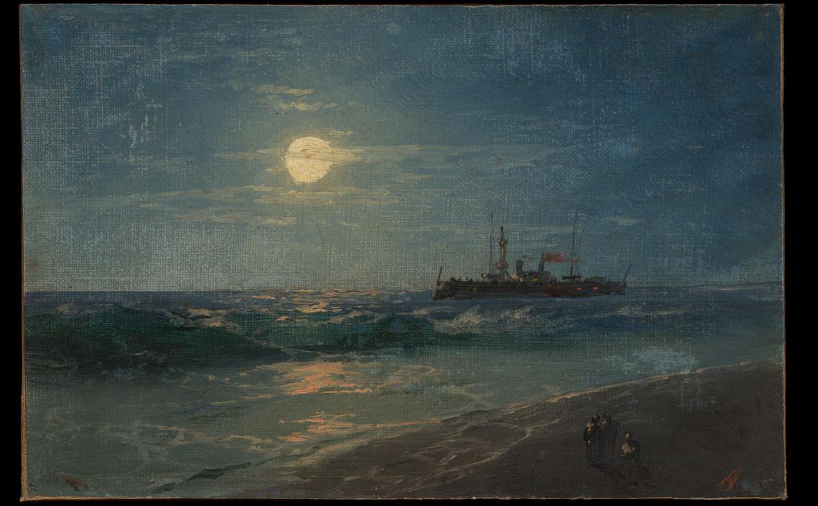 Картина Ивана Айвазовского &laquo;Корабль в лунном свете&raquo;