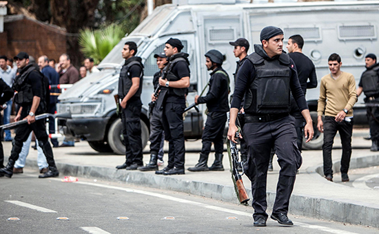 Египетские силы безопасности на улицах города
