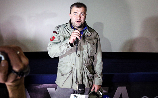 Актер Михаил Пореченков на презентации фильма «Поддубный» в Донецке