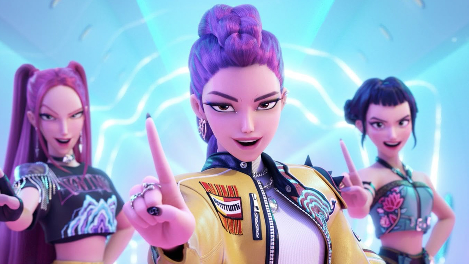 Кадр из анимационного фильма «Кей-поп-охотницы на демонов»