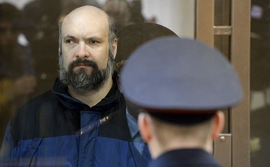 Игорь Пузанов в зале заседаний Мосгорсуда во время оглашения приговора