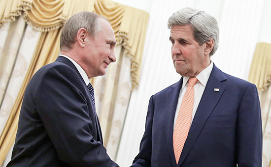 Президент Владимир Путин на встрече с госсекретарем США Джоном Керри


