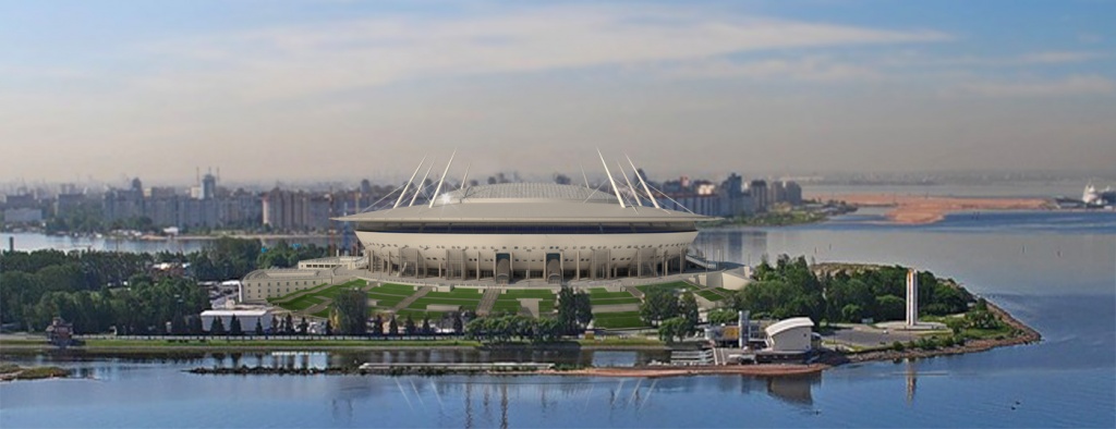 Рендер строящегося петербургского стадиона