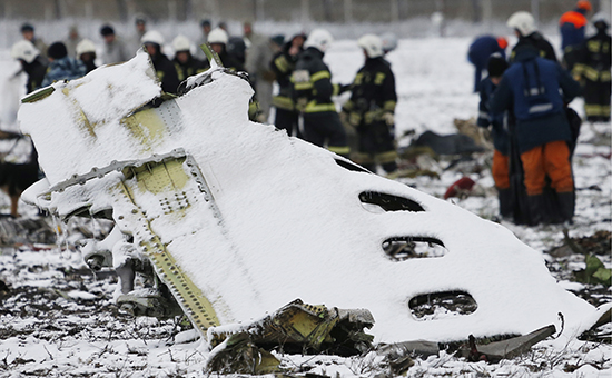 Обломки разбившегося&nbsp;Boeing 737-800 авиакомпании flydubai


