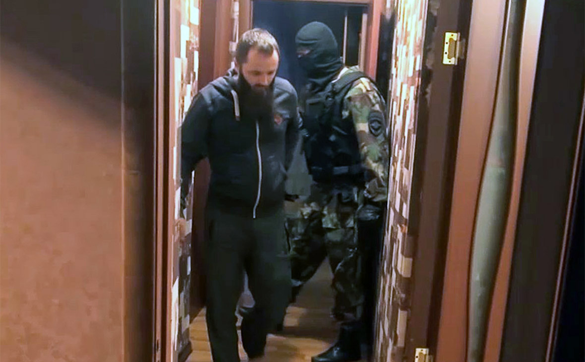 Александр Калинин во время задержания