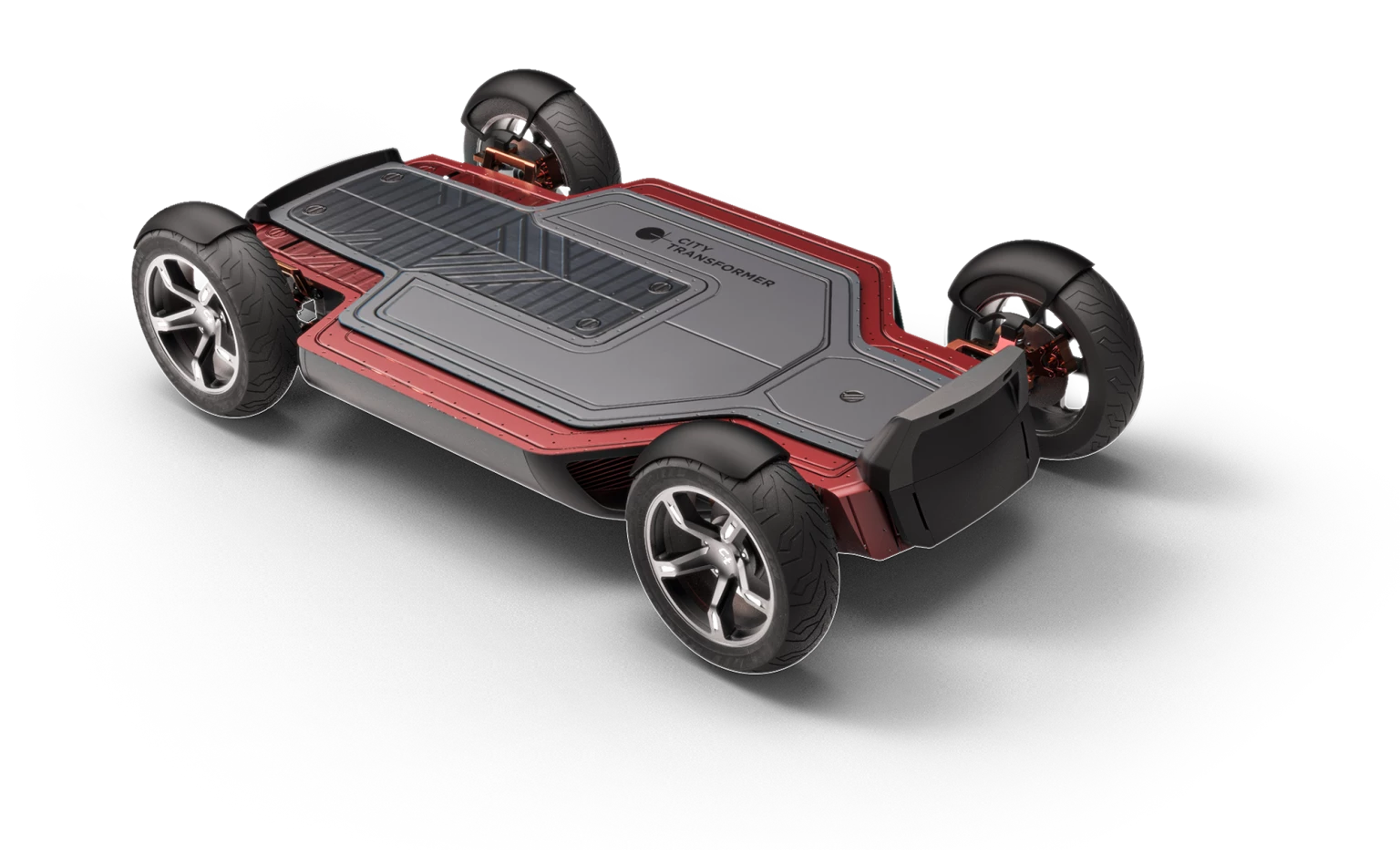 Шасси в расширенном состоянии обеспечивают большую стабильность, необходимую для движения на высокой скорости