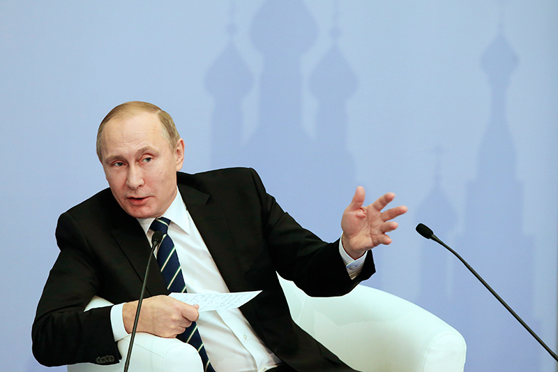 Президент России Владимир Путин на&nbsp;пленарном заседании предпринимательского форума &laquo;Малый бизнес&nbsp;&mdash;&nbsp;национальная идея?&raquo;