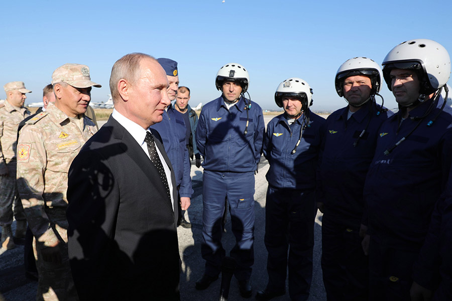 На авиабазе Путина встретили сирийский президент Башар Асад и&nbsp;министр обороны России Сергей Шойгу