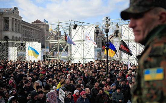 Митинг в&nbsp;поддержку блокады железнодорожного сообщения с&nbsp;ДНР и&nbsp;ЛНР. 19 февраля 2017 года
