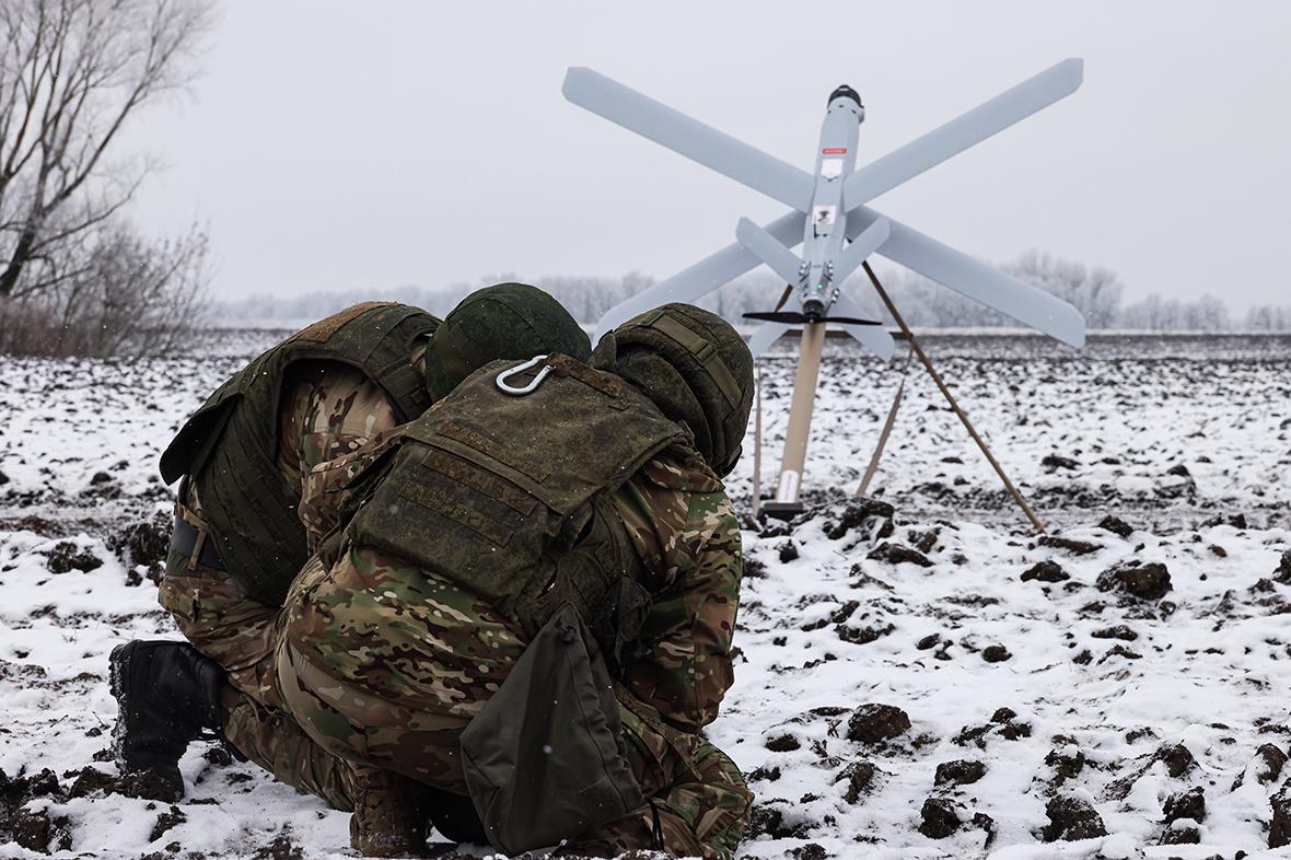 Работа расчета барражирующего боеприпаса «Ланцет» в Курской области