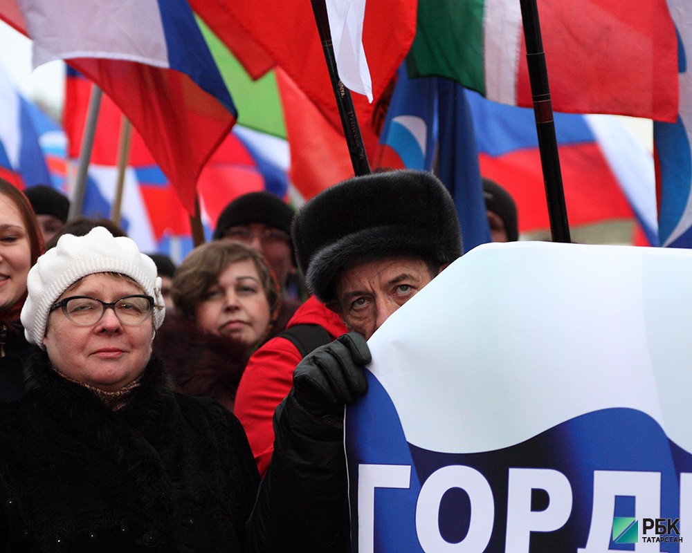 Митинг в поддержку присоединения Крыма.