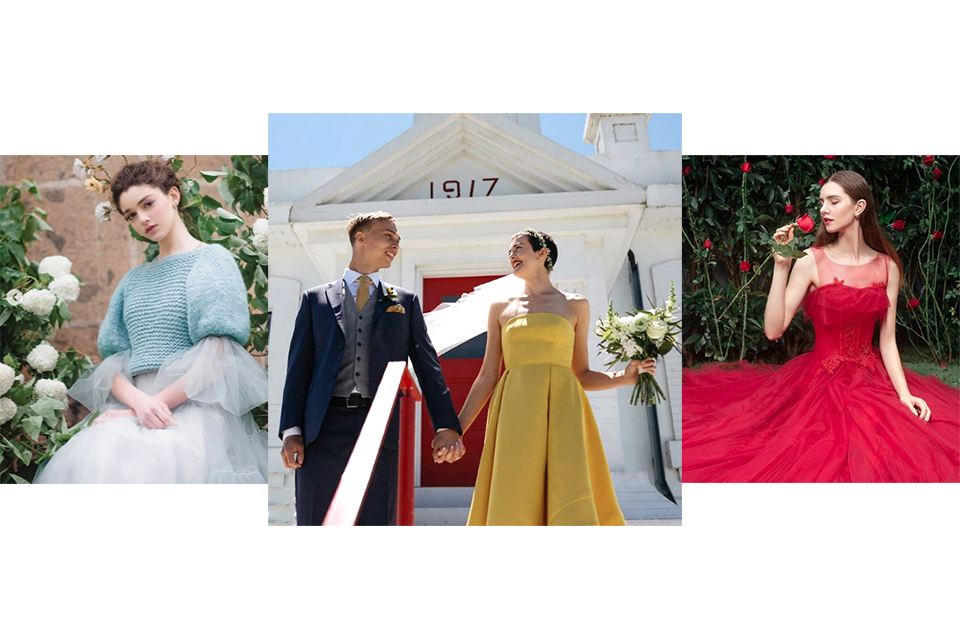 Только не белый: 110 вариантов разноцветных платьев для невесты