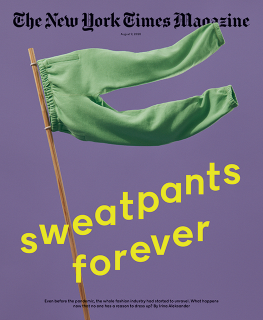 Обложка The New York Times Magazine с заголовком &laquo;Спортивные штаны навсегда&raquo;