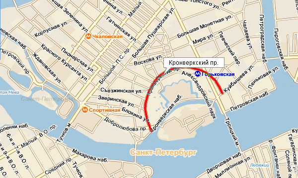 Кронверкский проспект в Петербурге закрыт для движения