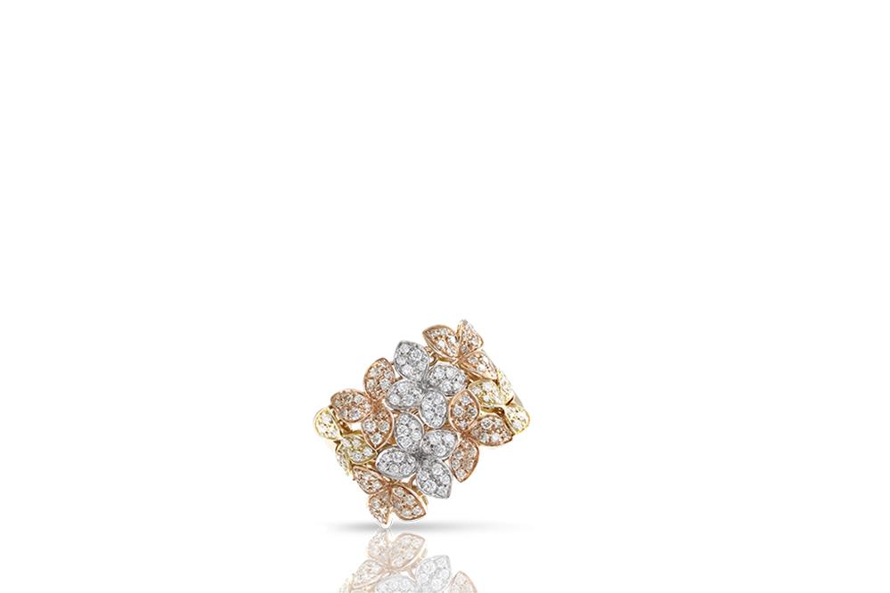 Кольцо (розовое, желтое, белое золото, белый и коричневый бриллиант), AMA, Pasquale Bruni, 858&nbsp;000 руб. (Mercury)