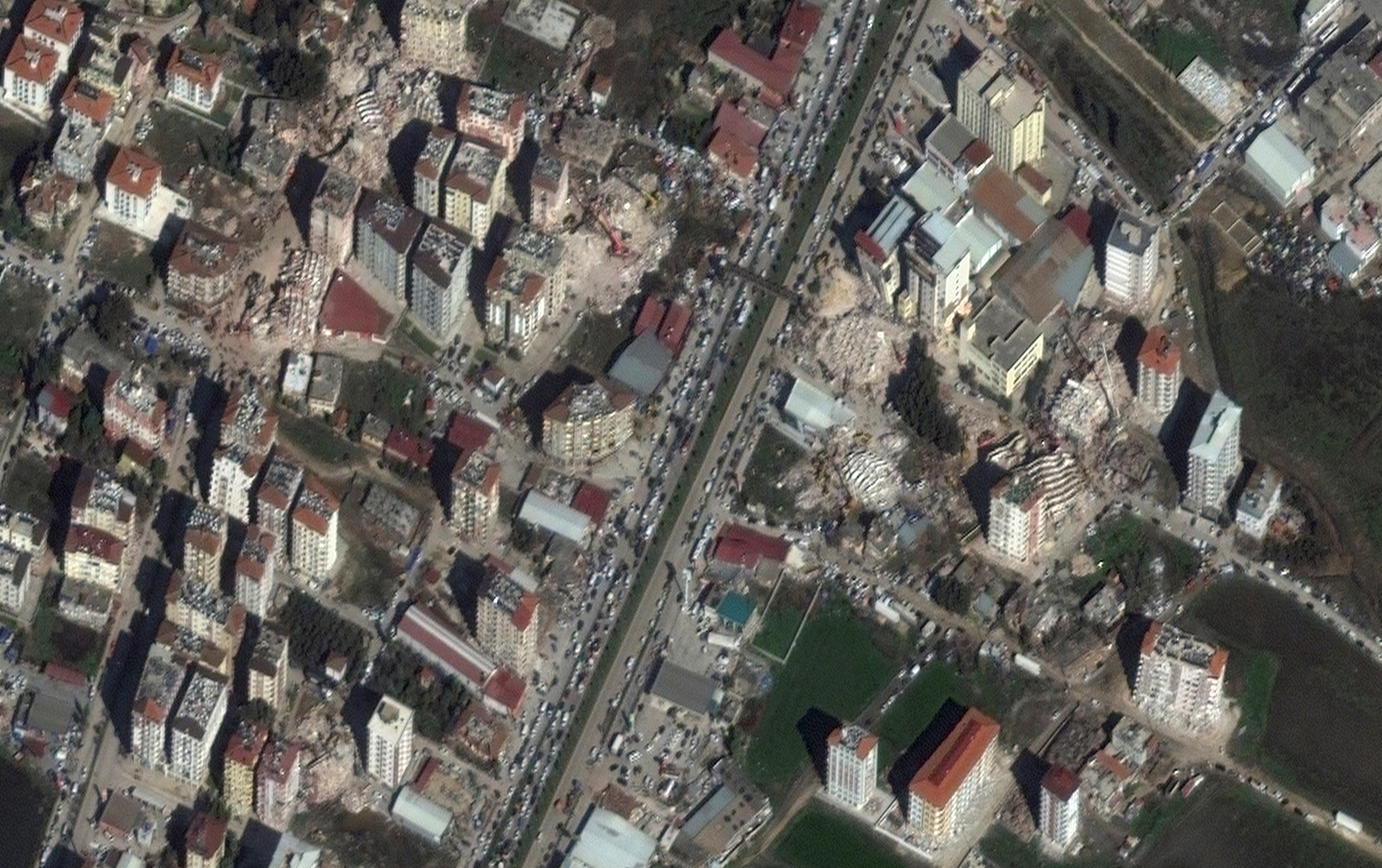 Спутниковый снимок турецкого города Антакья