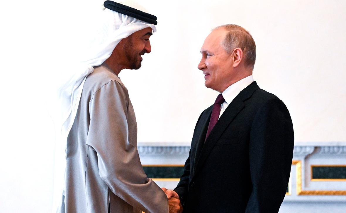 Владимир Путин и Мухаммед&nbsp;бен Заид&nbsp;Аль Нахайян

