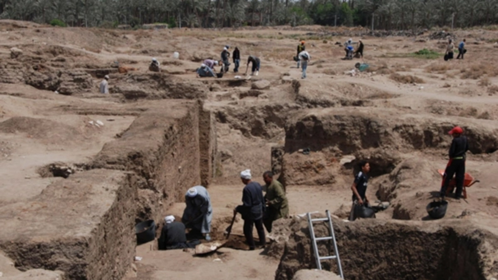 <p>Российская археологическая экспедиция в Мемфисе: археологические работы вдоль крепостных сооружений &laquo;Белых стен&raquo;</p>