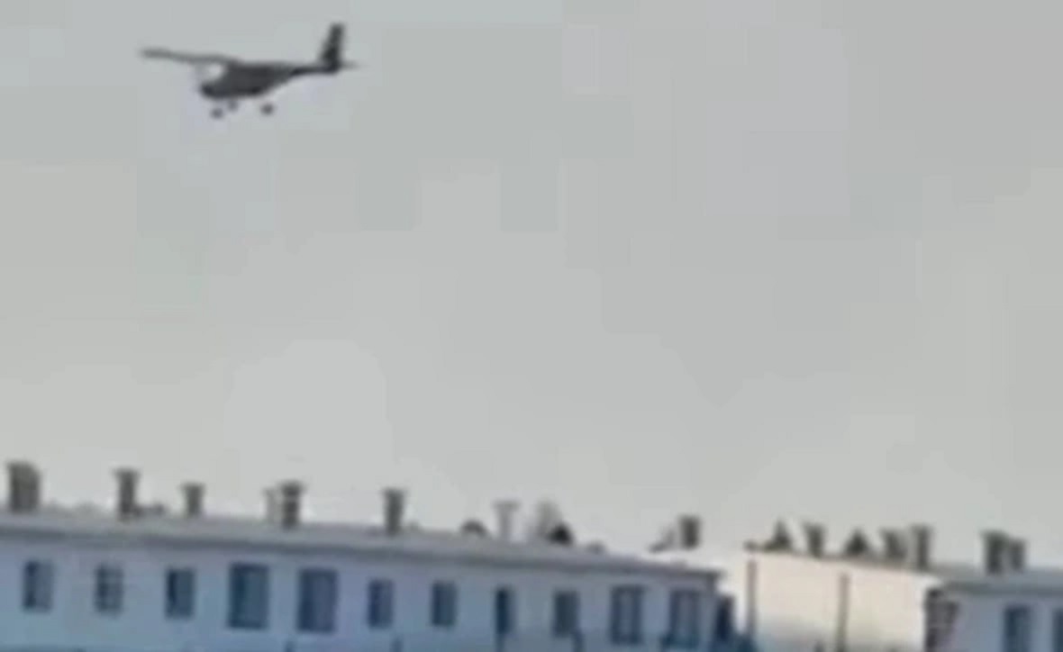 Фото: скриншот видео атаки дрона в Елабужском районе РТ, соцсети