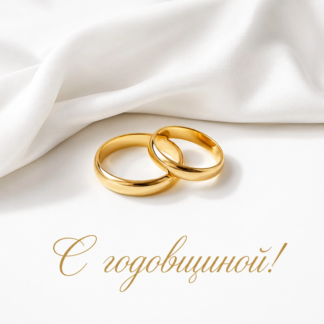 Стильная минималистичная открытка с годовщиной свадьбы