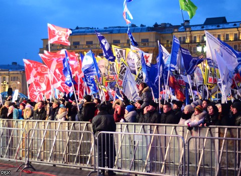 Митинг в поддержку В. Путина на Манежке