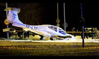 Неопытный пилот самолета устроил ДТП в Швеции