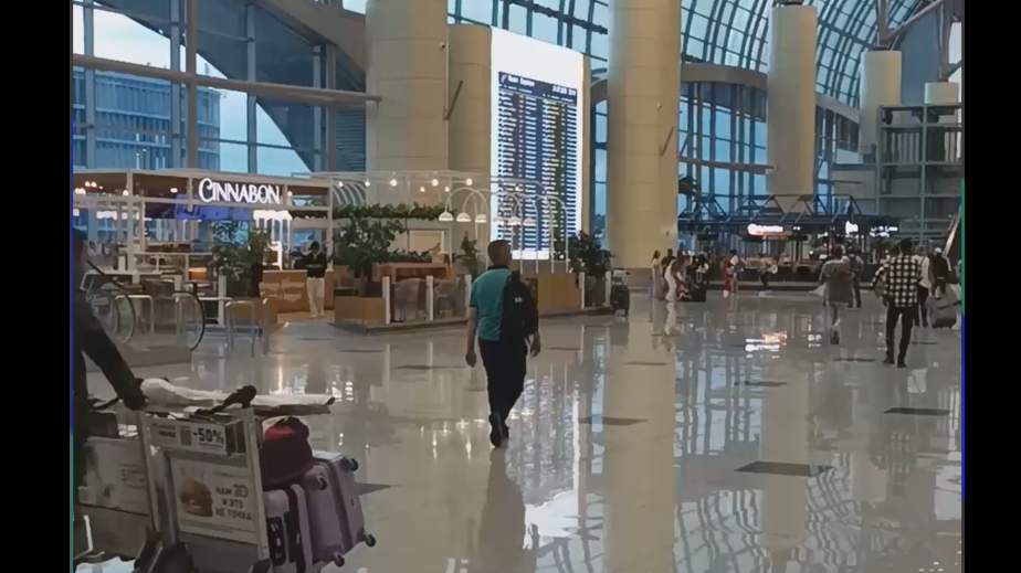 Домодедово после стабилизации отправки рейсов. Видео