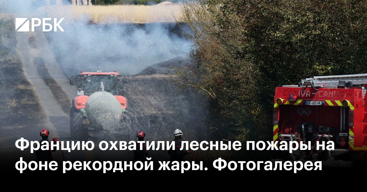 Францию охватили лесные пожары на фоне рекордной жары. Фотогалерея