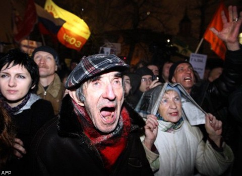 Митинг против результатов выборов в Госдуму