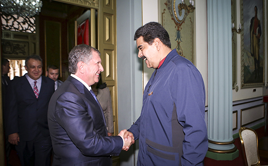 Глава «Роснефти» Игорь Сечин и президент Венесуэлы Николас Мадуро